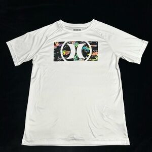 Hurley White Tee with Vibrant Graphic